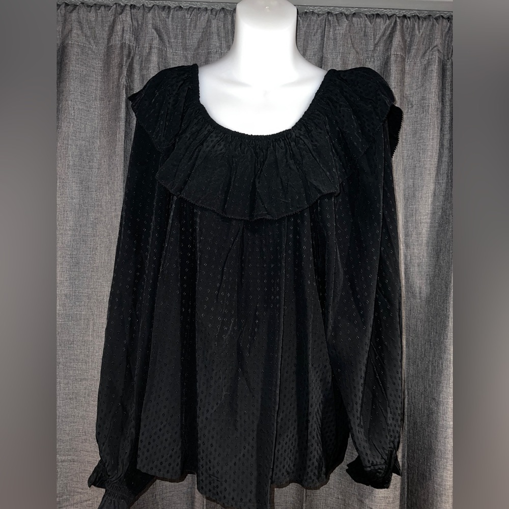 KNOX ROSE BLOUSE BLACK XL NWT